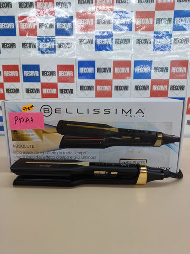 Bellissima Absolute Plancha Flexible de Infrarrojos, 4 Elementos Calefactores, Revestimiento de Cerámica y Queratina, 4 Temperaturas, Diseño Redondeado, Calentamiento Rápido, Bolsa de Belleza